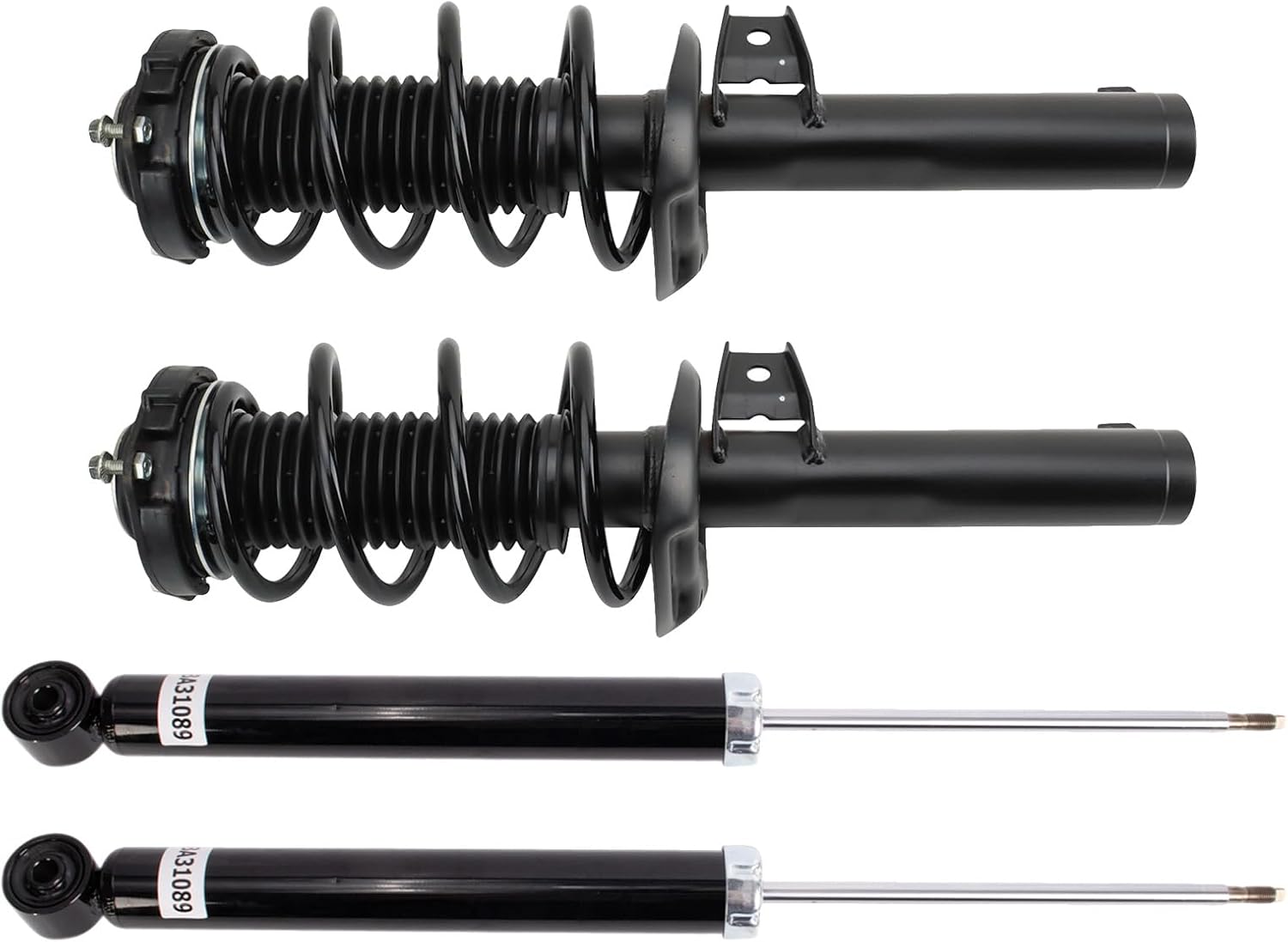 TRQ Front and Rear Complete Strut Assembly & Shock Absorber Kit Complete Strut & Coil Spring Assembly Compatible with 2015-2018 Audi Q3 Q3 Quattro SKA28939
