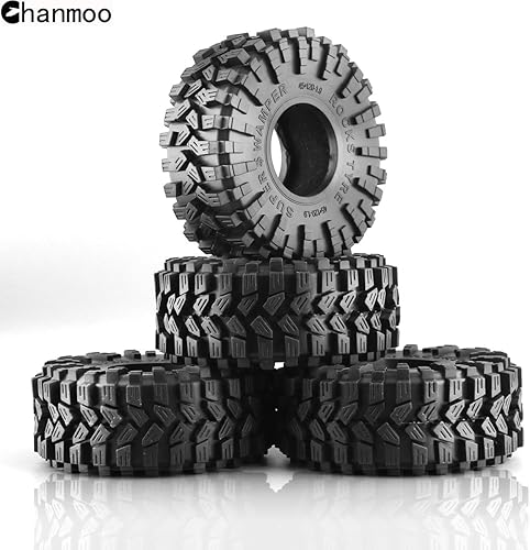 Miniatura 5 de 1.9 RC Crawler Neumáticos de 4.724 in con inserto de espuma de goma blanda escala 1/10 neumáticos para Traxxas TRX4 Axial SCX10 SCX10 II RC4WD D90