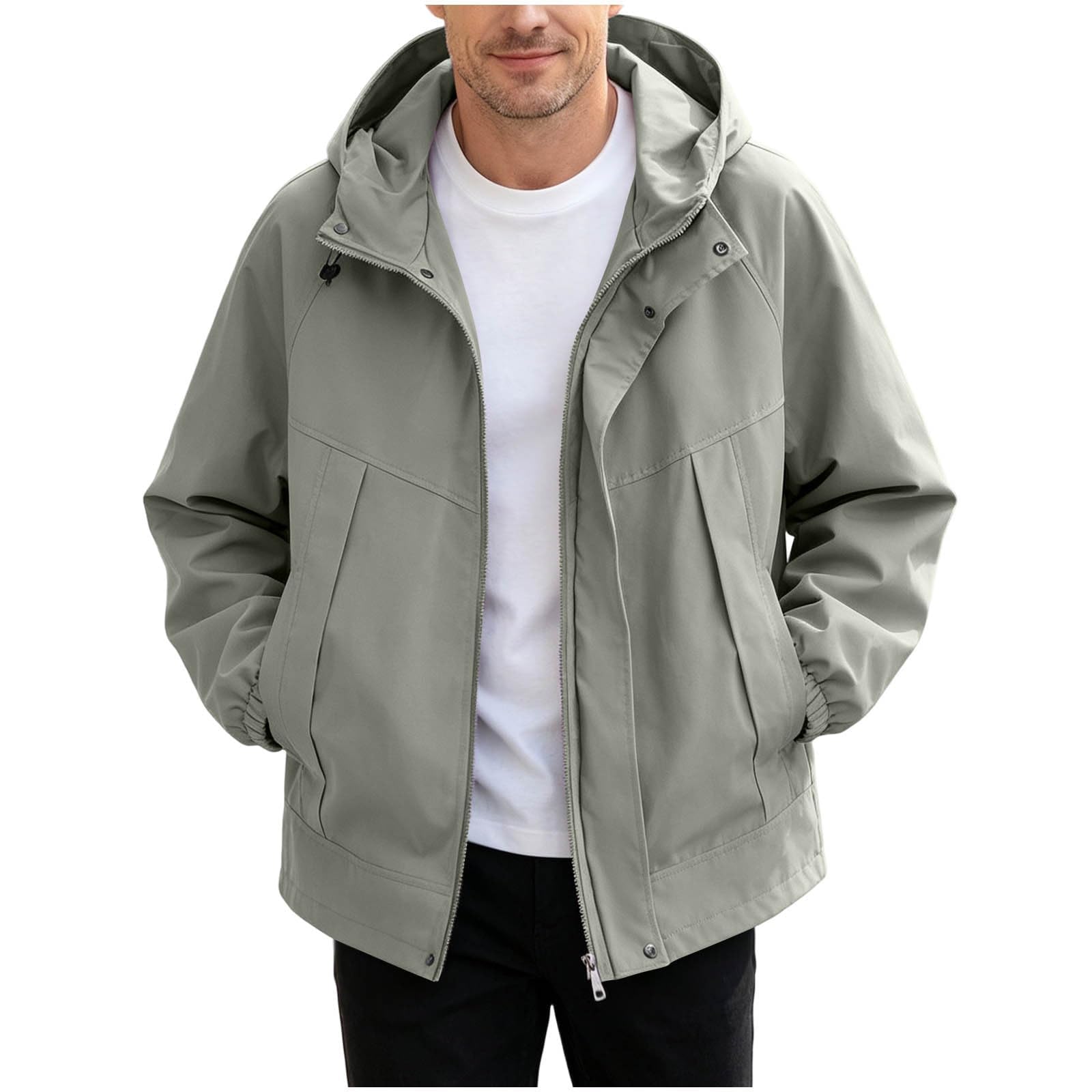 Softshelljacke Für Herren Mit Kapuze Outdoorjacke Sportlich Einfarbig