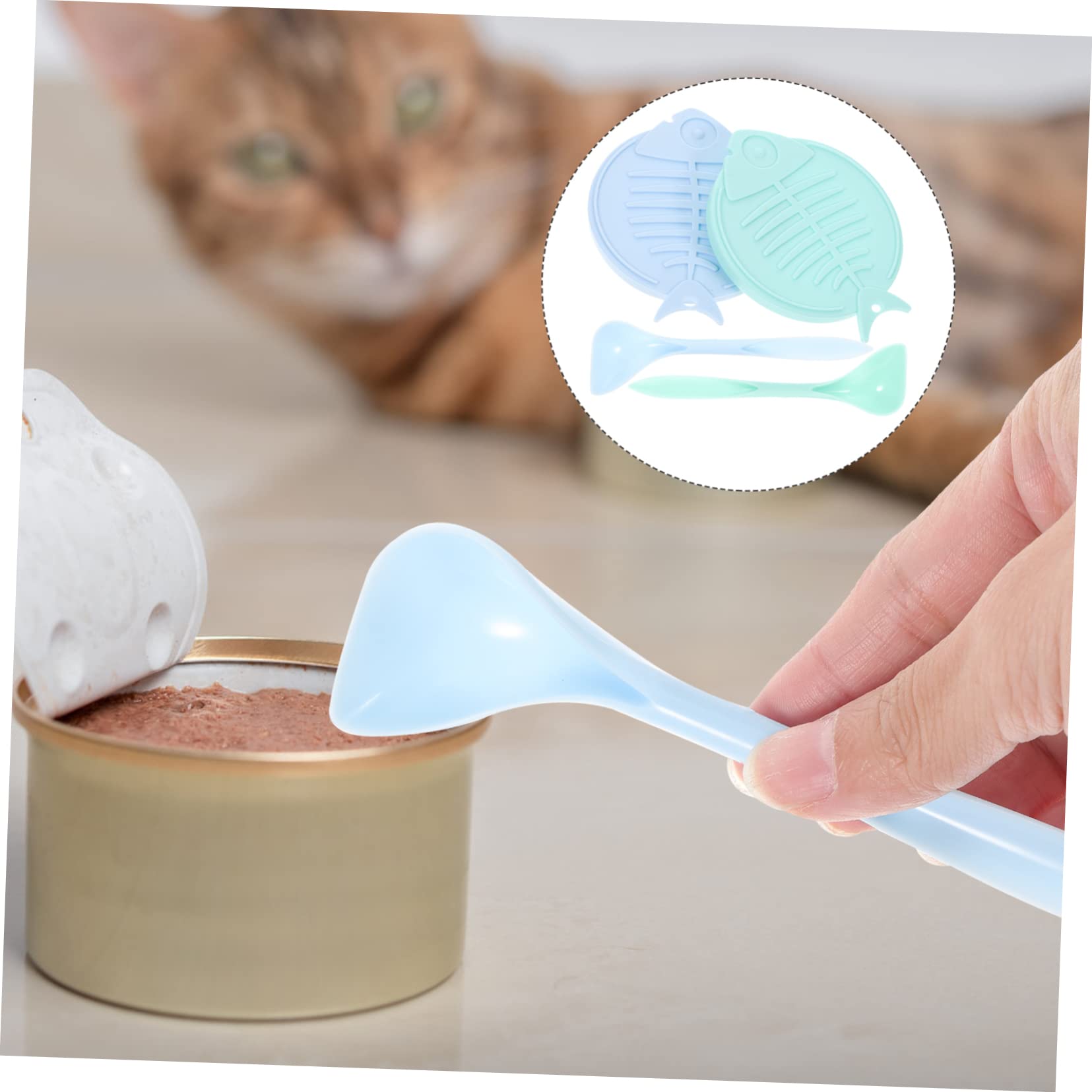 BESPORTBLE Cat Food Containers Can Cover Can Lids and Spoon Wear-Resistant Pet Food Covers for Cats Dogs