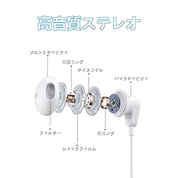 Amazon.co.jp: イヤホン 有線 マイク付き【2023 新版 】3.5mm