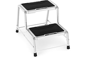 HBTower Two Step Ladder, Stepping Stools for Adults & Kids