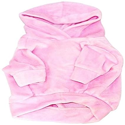 The Dog Squad Velour Pullover Pet Hoodie, Small, Pink
