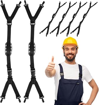 UKCOCO Adjustable Hard Hat Chin Strap with Secure Buckle - Universal Replacement Helmet Chin Belt for Construction Workers and Outdoor Industrial Use Comfortable Fit 6 Pack