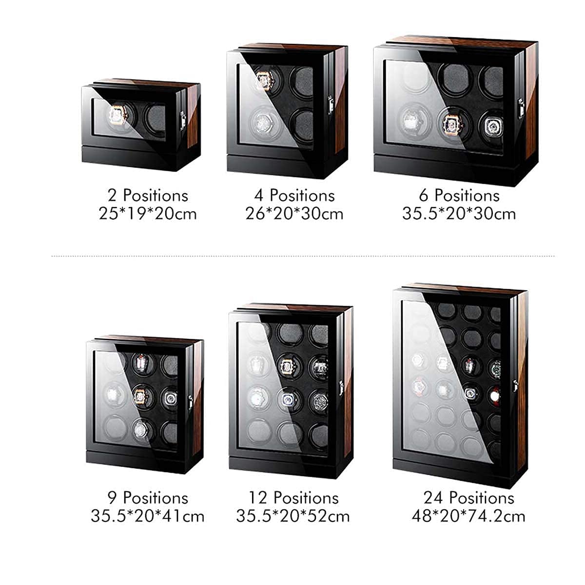 Scatola portaoggetti Automatica in Legno per Orologio con Schermo LCD Touch Screen, Rotazione Automatica, cassaforte in Legno con Display a LED, cassaforti a Muro