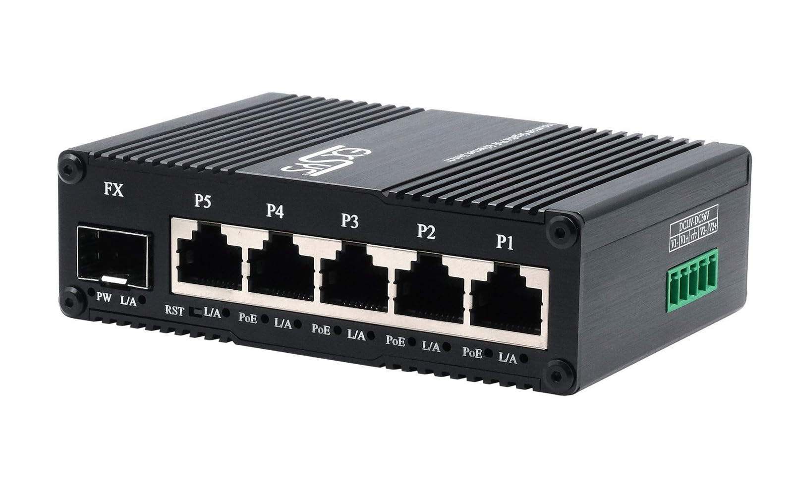 Exsys Switch 5+ Mini Industrie Gigab. 5+1xgigabit Sfp Poe+ WeB-Managed - Switch - 1-Port (eX-62030mpoE-Sfp)