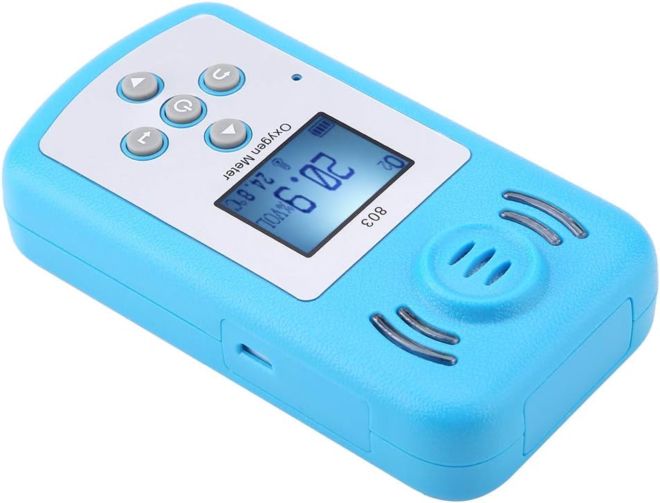 803 Blue Digital Detector Alarm with Display for Oxygen Gas Leak