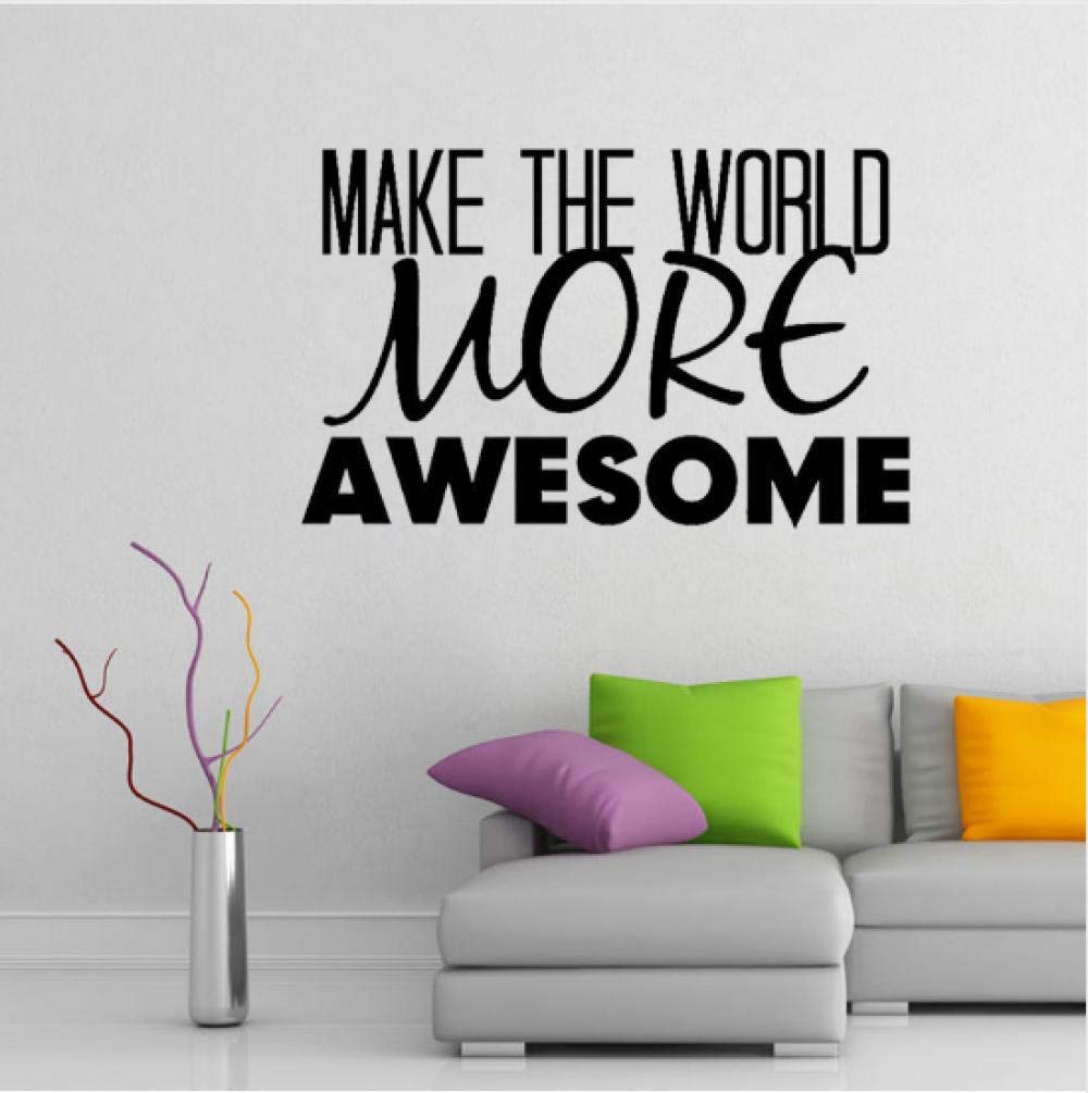 Chenwasd.Co 69Cm*43.2Cm Make The World Awesome Art Decal Pvc Kid President Quote Wall Sticker