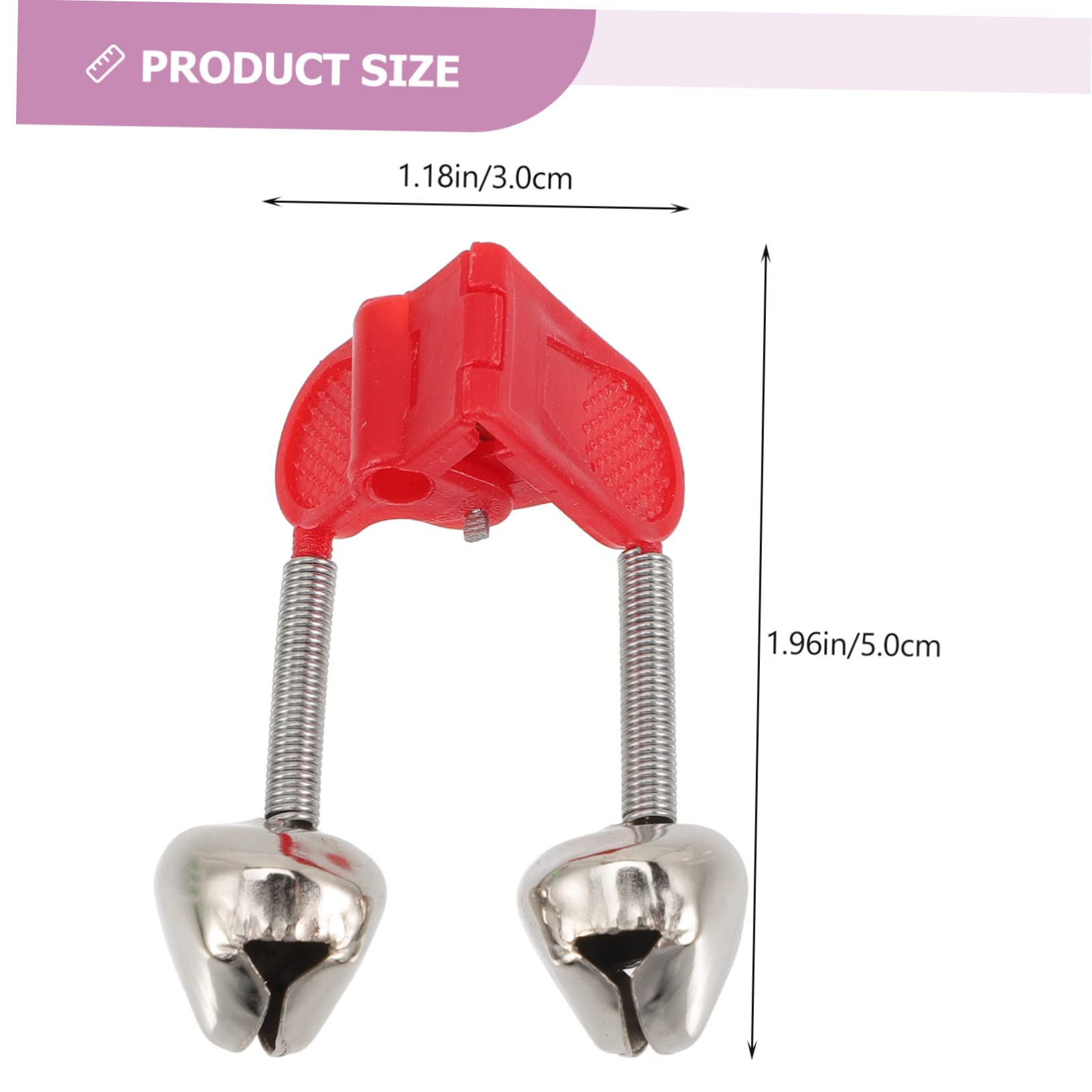 GANAZONO 50pcs Fishing Rod Alarm Bells Clips Stainless Steel Fishing Bite Alert Accessories Cycling and Pet Entertainment Color