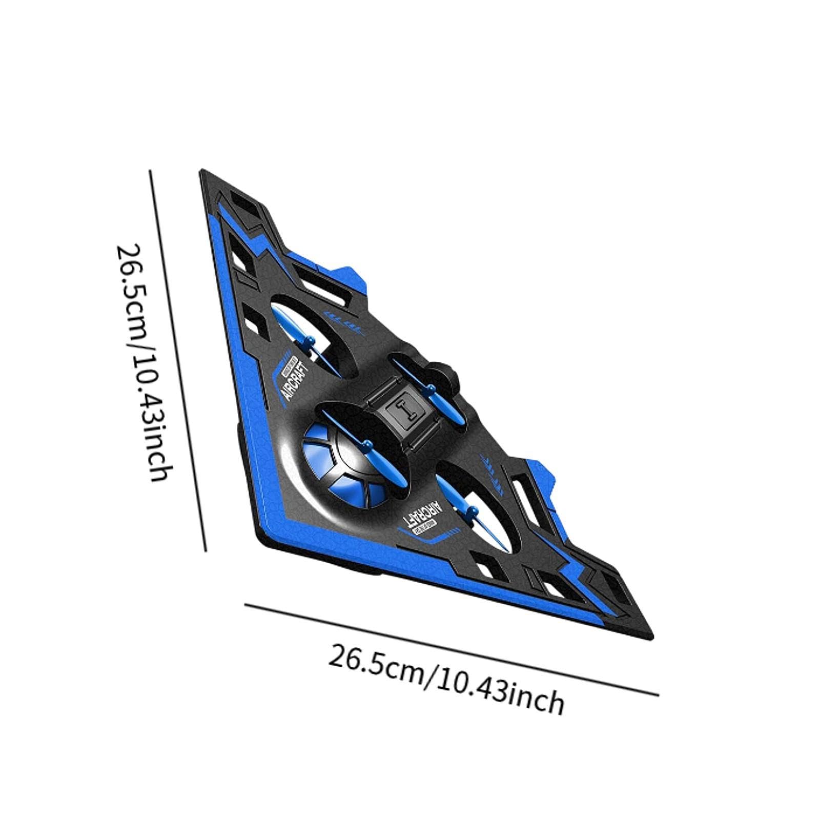 Avión Teledirigido RC con Y Diseño Triangular Material de Espuma Juguete Interactivo Regalo para Adecuado para Sala, Azul