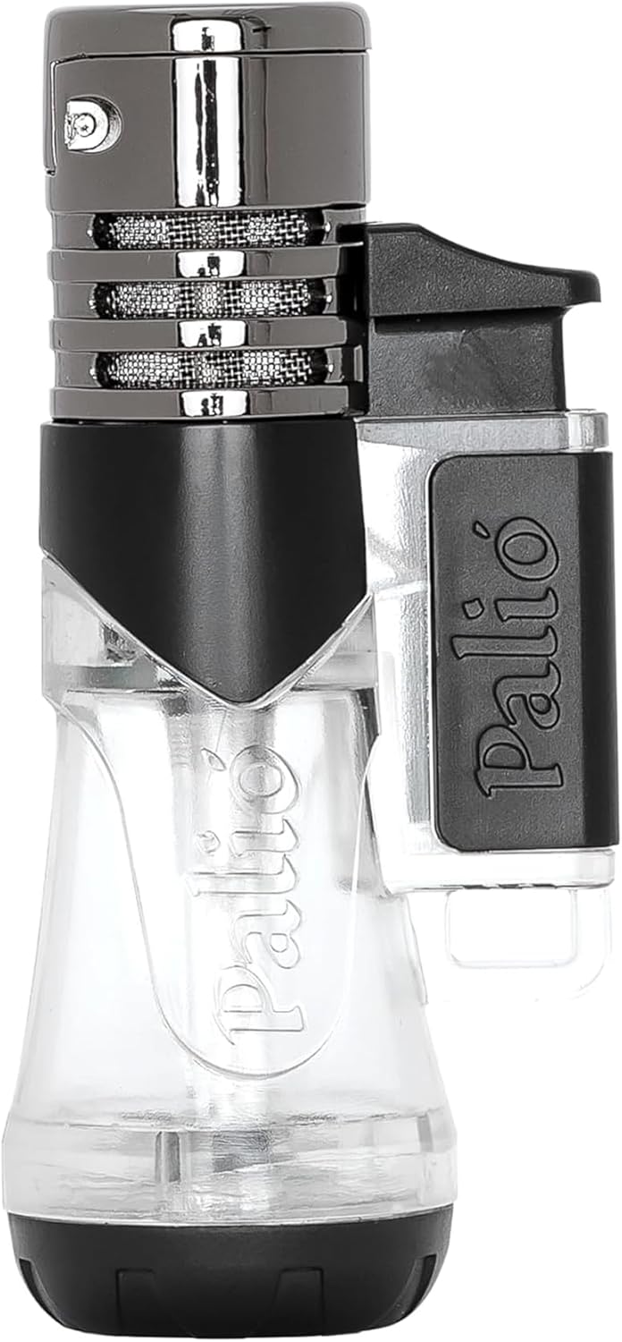 Palio Siena Single Jet Flame Lighter, Extra Large Fuel Tank (Clear) Pack of 2