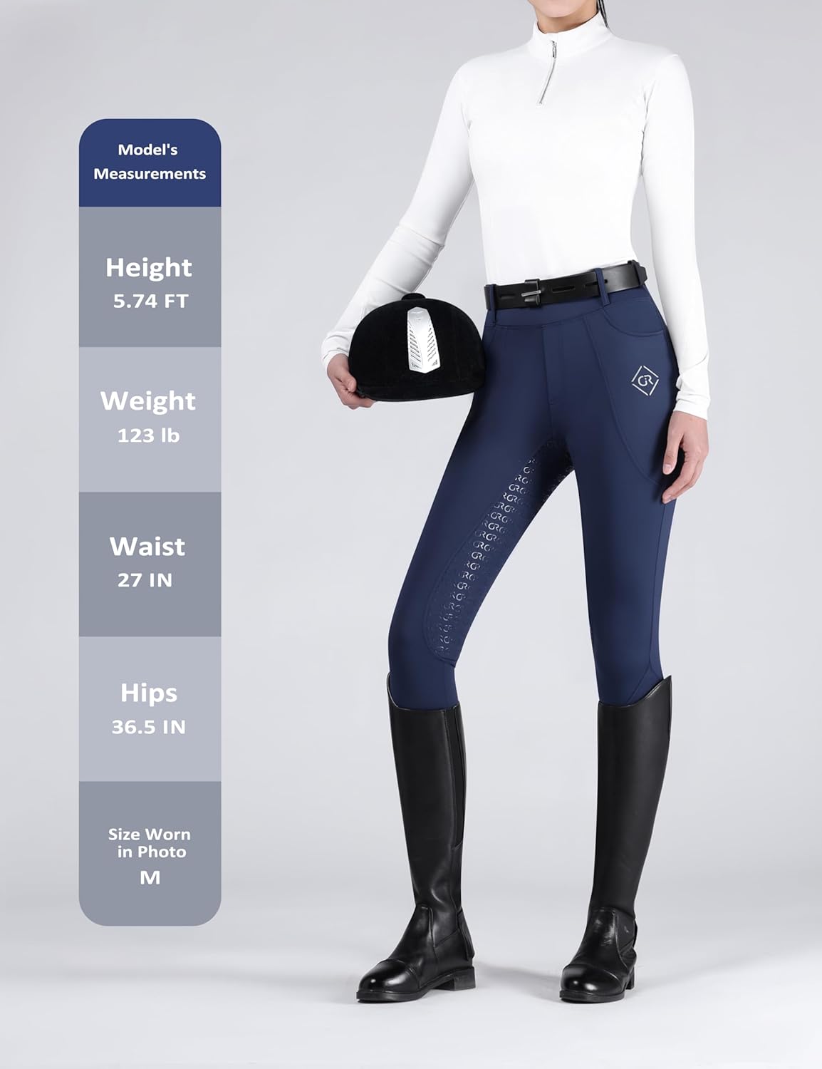 Women’s Full Seat Riding Tights for Women – High Waisted Equestrian Breeches with Silicone Grip