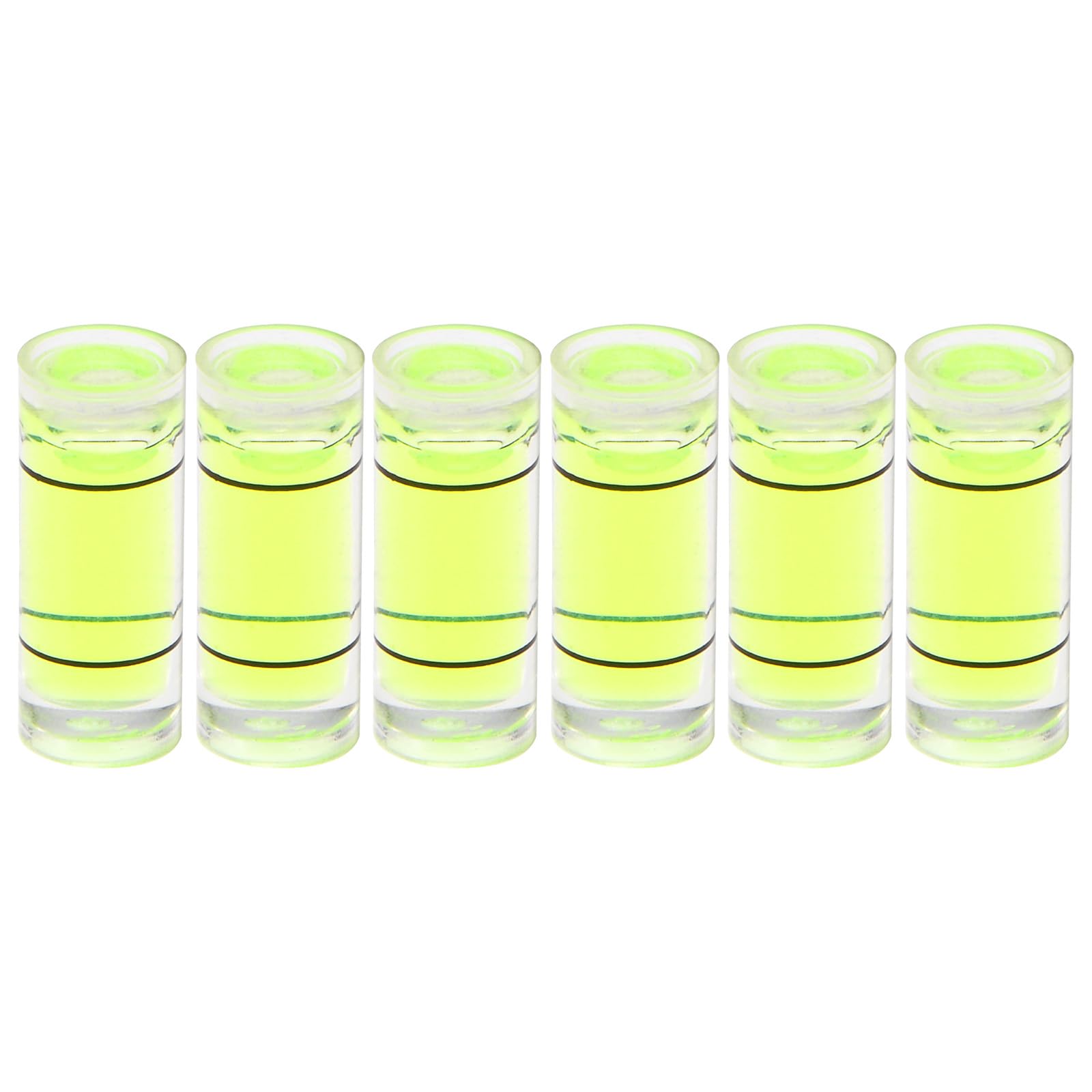 Mini Bubble Levels - 6 Pack PMMA Spirit Vials -19