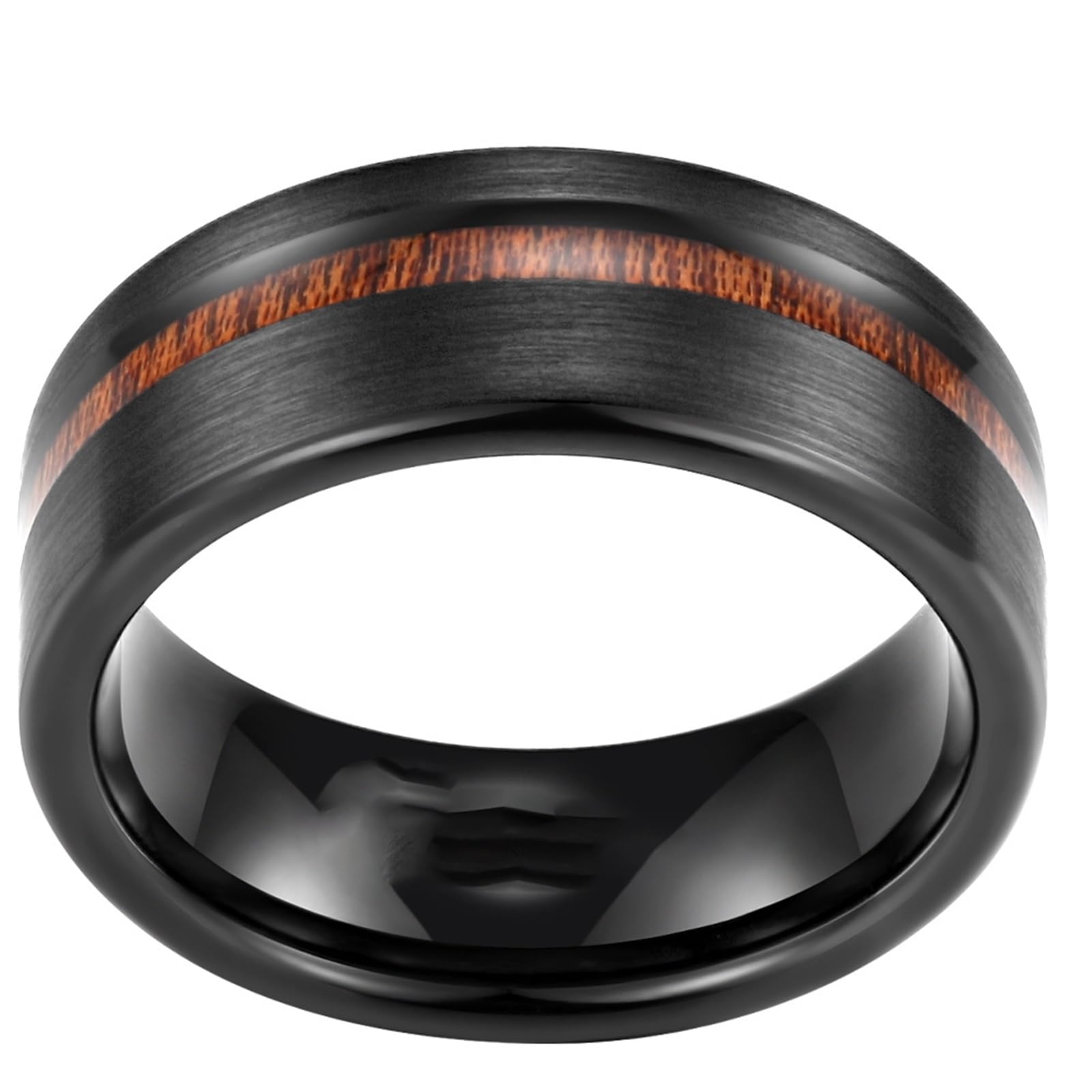 Anillo de Tungsteno para Hombre 8 mm, Anillos Personalizados Talla 12 a 27