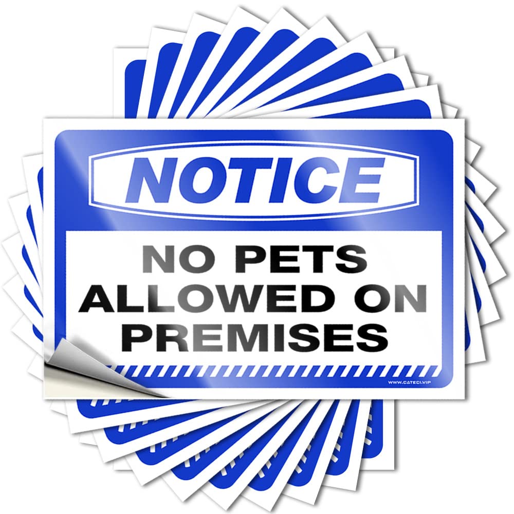 Books Sticker Durable Bumper | Notice No Pets Allowed On Premises Custom Self Adhesive Sticker for Coffee DIY(8X12CM)