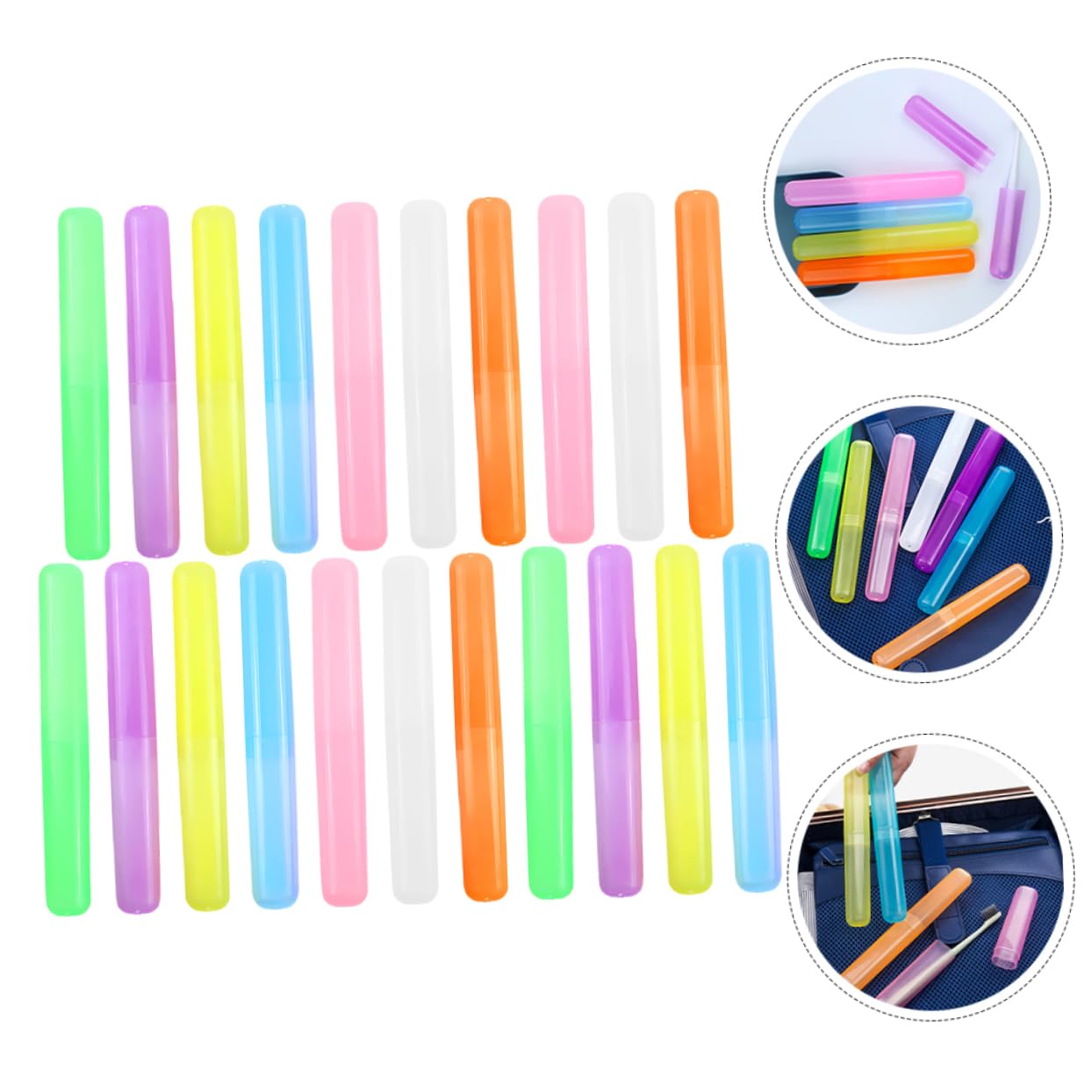 MAGICLULU 5 Juegos Estuche para Cepillos De Color Portacepillos De para Viajar Contenedor De Cepillo De Caja De Cepillo De Páginas 21 Uds * 5
