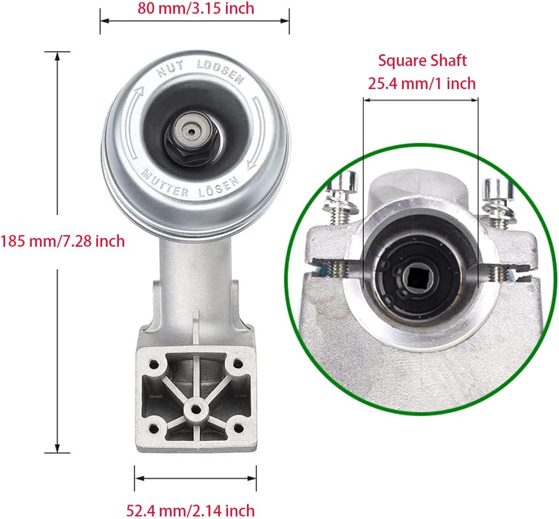 Replacement Weed Eater Gear Head for String Trimmer Attachment Part FS55 FS80 FS85 FS 90 FS94R FS 111 RX FS120 FS130 FS131 FS 240 FS250