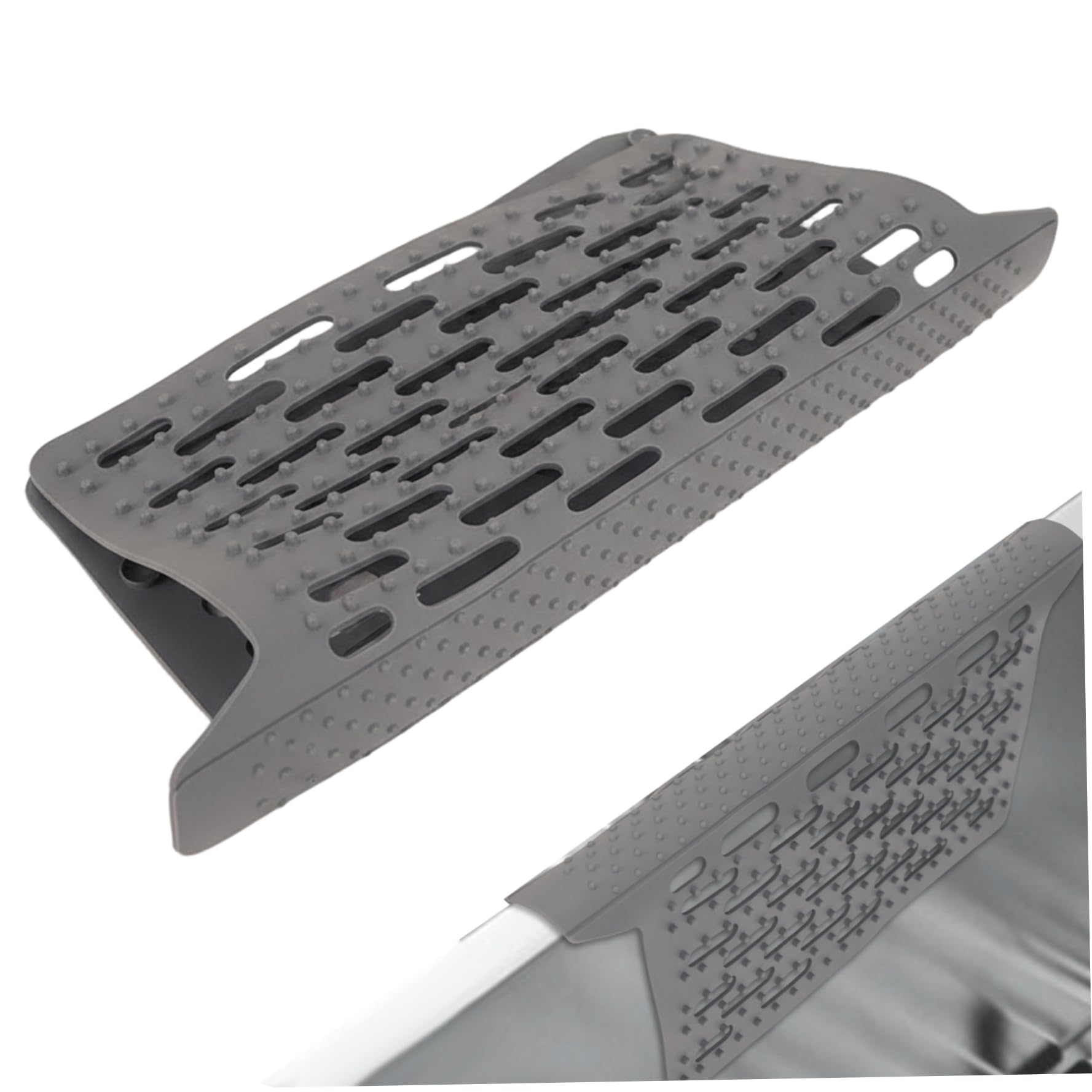 Protector de fregadero de silicona con ventosas para evitar golpes en platos y ollas calientes
