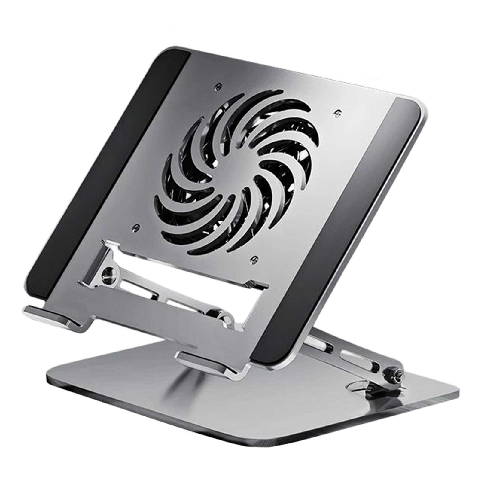 Supporto Laptop Base Portatile con Ventilatore in Acciaio al Carbonio | Supporto Per Computer Da Tavolo E Notebook per Tablet Notebook Ufficio Viaggio Scrivania Domestico