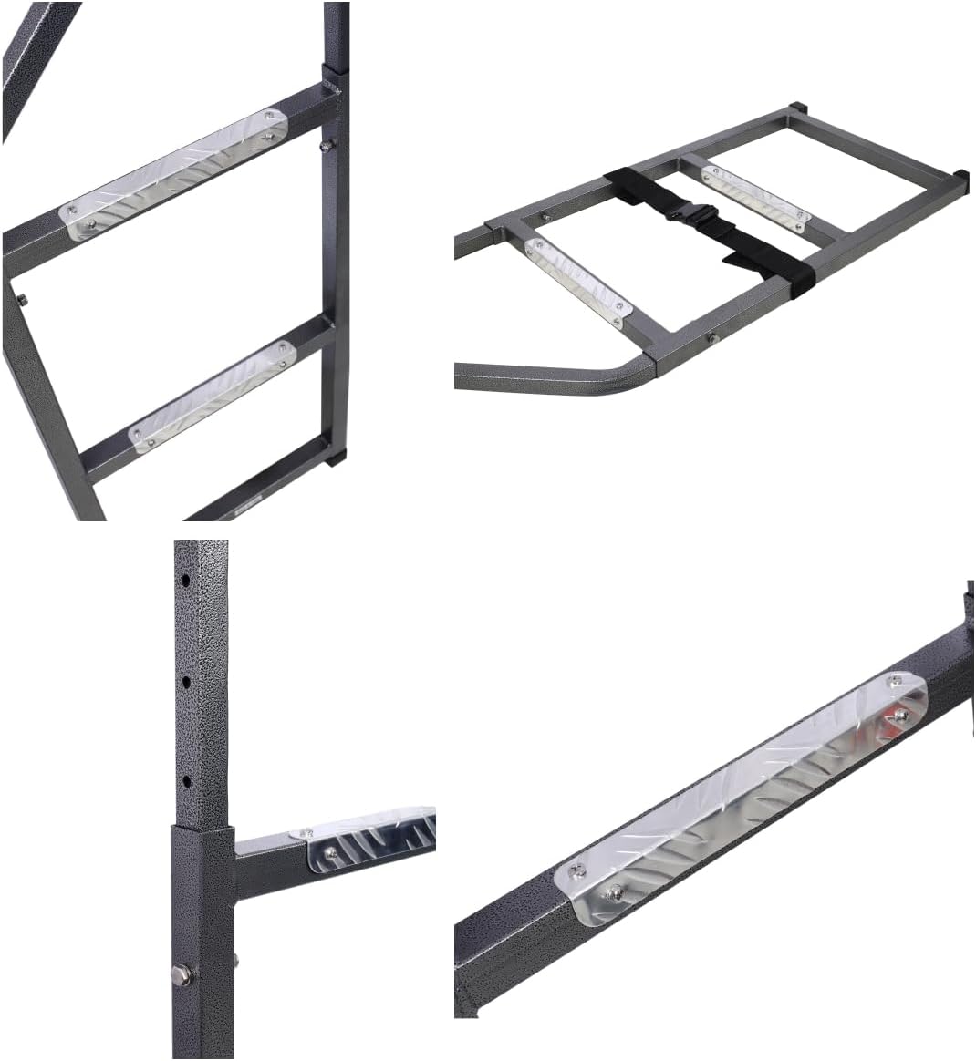 Truck Tailgate Ladder, Universal Truck Bed Ladder with Aluminum Step Plates, Non-Slip Rubber Feet, Heavy-Duty Tailgate Step for Pickup Trucks, Stable Foldable Design, Premium Build
