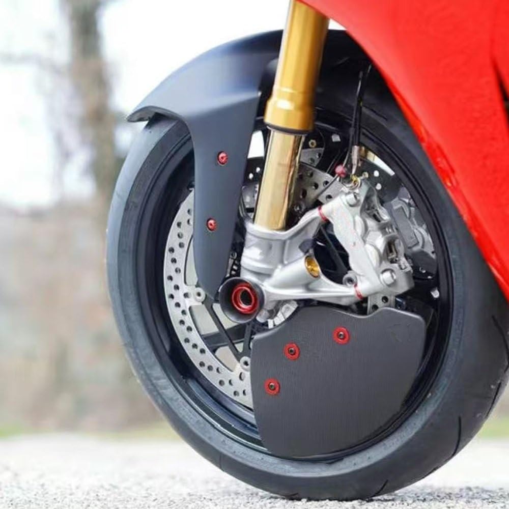 Condotto aria moto Per Ducati Panigale Raffreddatore pinza freno | Condotti di raffreddamento 'aria di aspirazione del frenante Accessori moto in fibra di carbonio(Black)