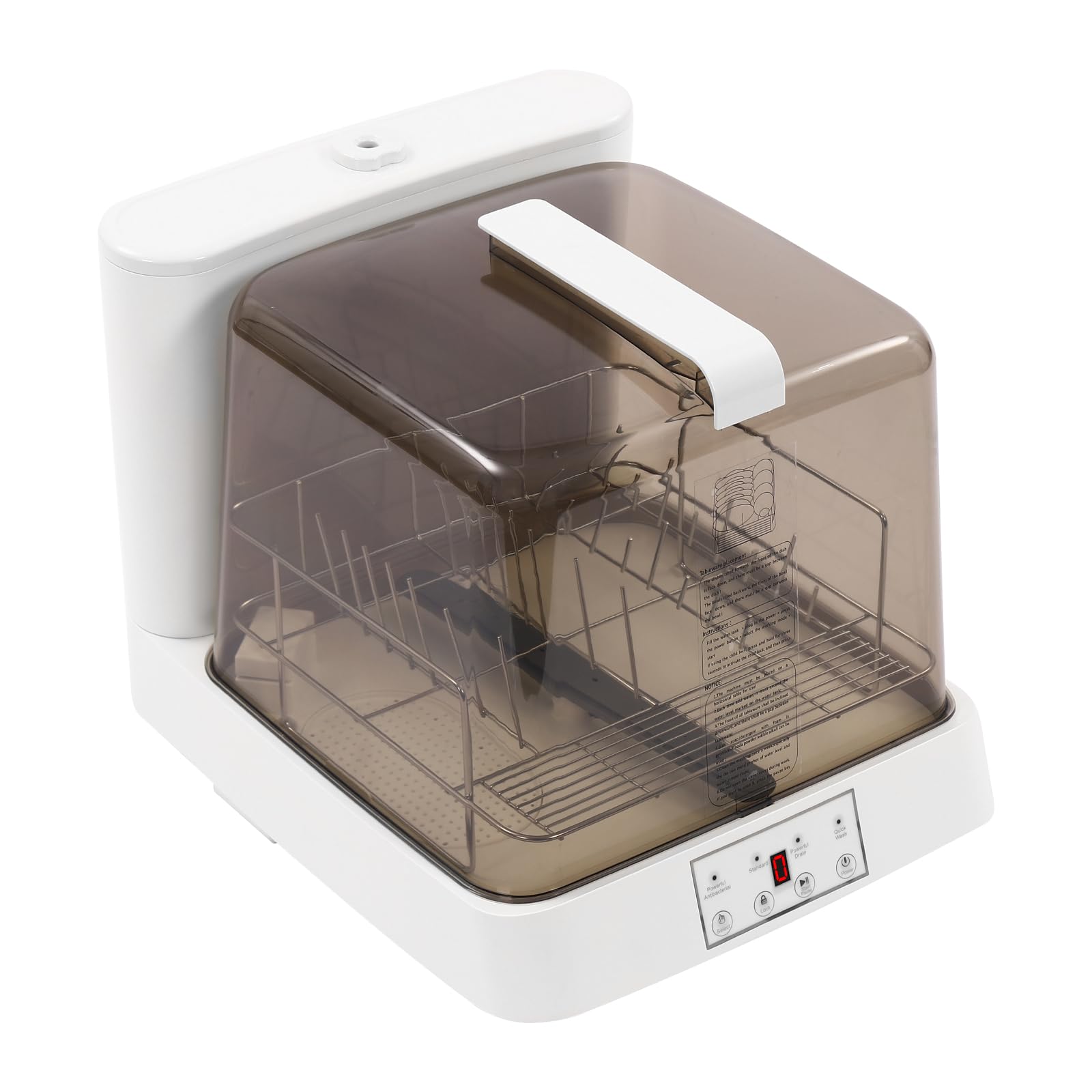 Mini Spülmaschine Freistehender Geschirrspüler, Klein Tischgeschirrspüler mit/ohne Wasseranschluss benutzbar, 6L Wassertank Tragbarer Dishwasher für Camping, Wohnmobile, Schlafsäle, Boote