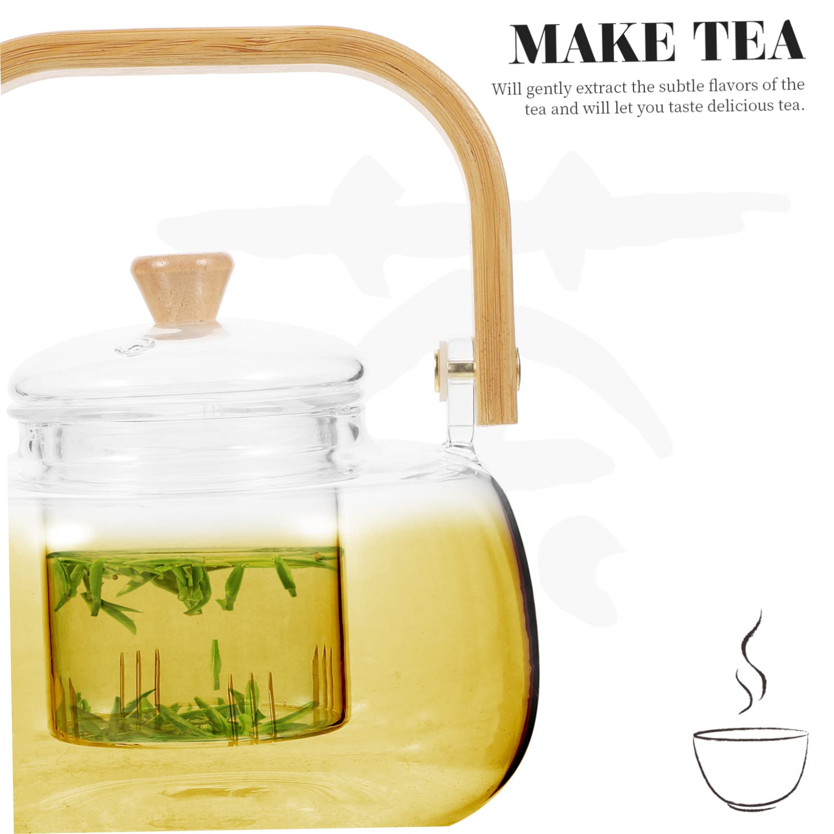 MAGICLULU Teiera Trasparente con Resistente Alle Alte Temperature Adatta per Infusi Tè Tisane e Tè Fiori Facile Rimovibile