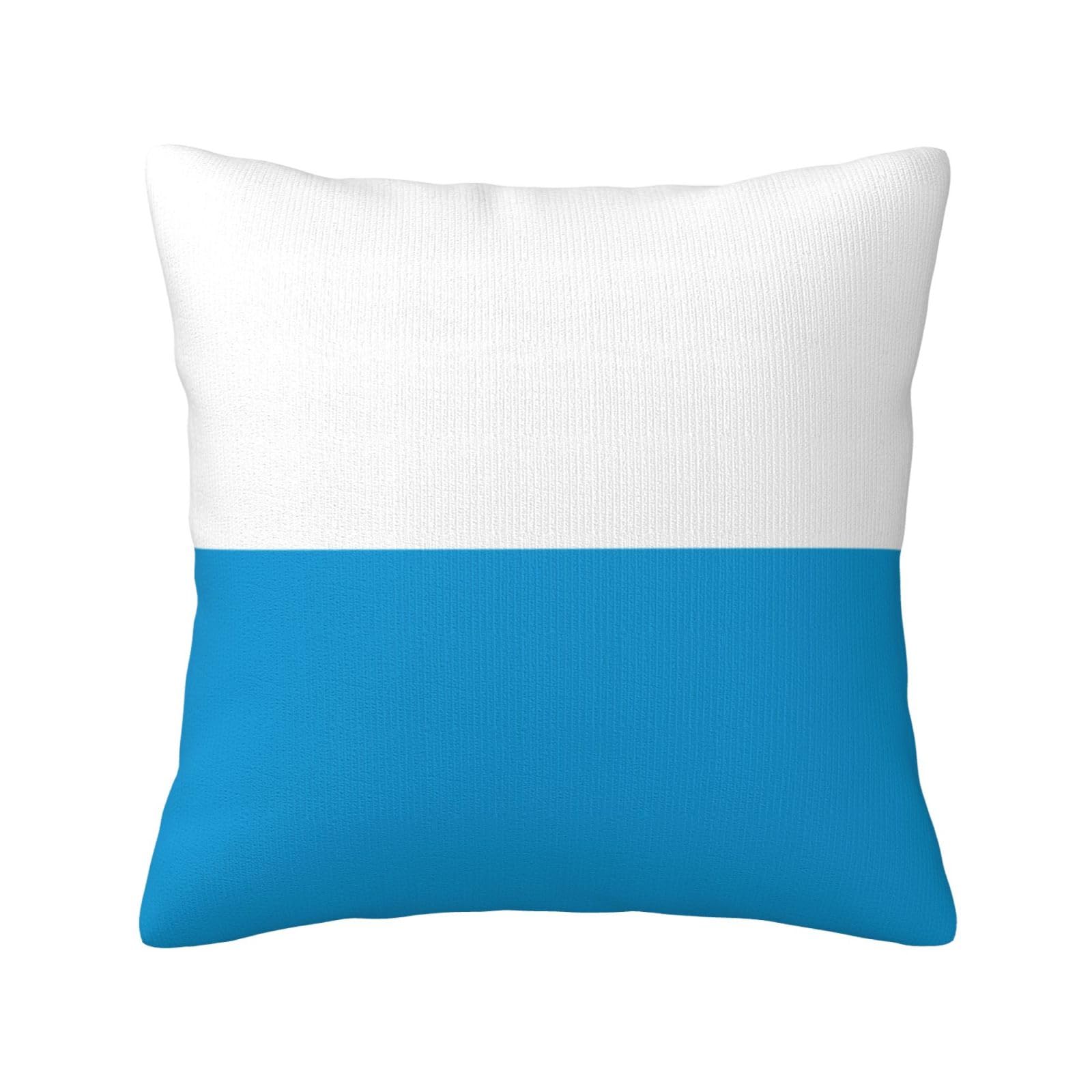 Bavarian flag Print Decorative Throw Pillow Covers for Sofa, Outdoor and World Cup Celebrations
