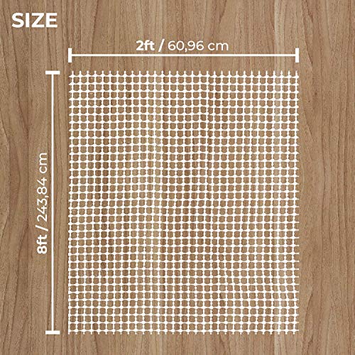 Non-Slip Rug Pad Gripper - 2 X 8 Ft Anti Skid Carpet Mat, Provides Protection For Hardwood Floors And Hard Surfaces, Extra Strong Grip And Thick Padding For Safe And In Place Your Area Rugs & Runners #TOP6