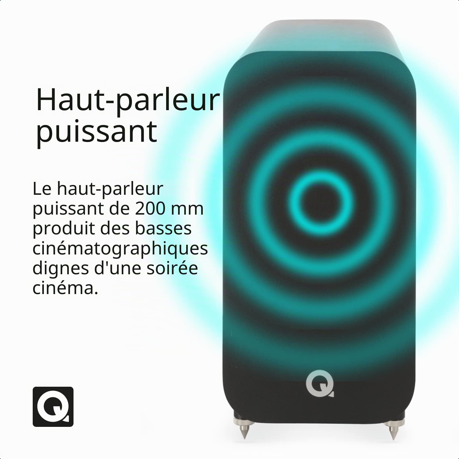 Q ACOUSTICS 3060s Caisson de Basses Actif Noir Carbone