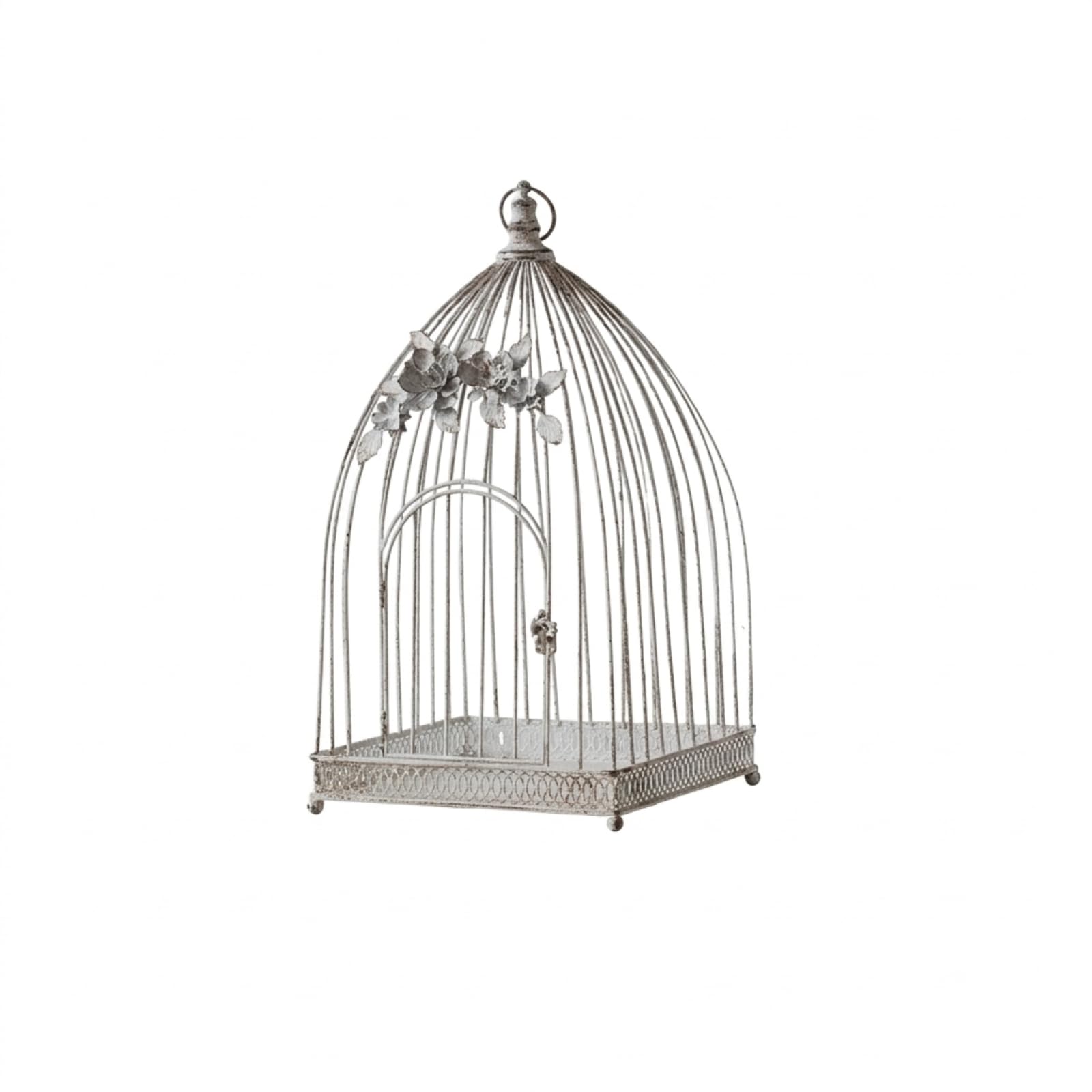 Vogelkäfig Verspielt Vogelkäfig mit Tür rativ käfig für Brautpaare, Wohnzimmer, Vintage Vogelkäfig Mit Blättern, 70cm Höhe