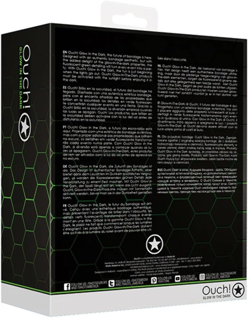 Ouch GITD BedBindingsRestraintKit NeGrn OU748GLO
