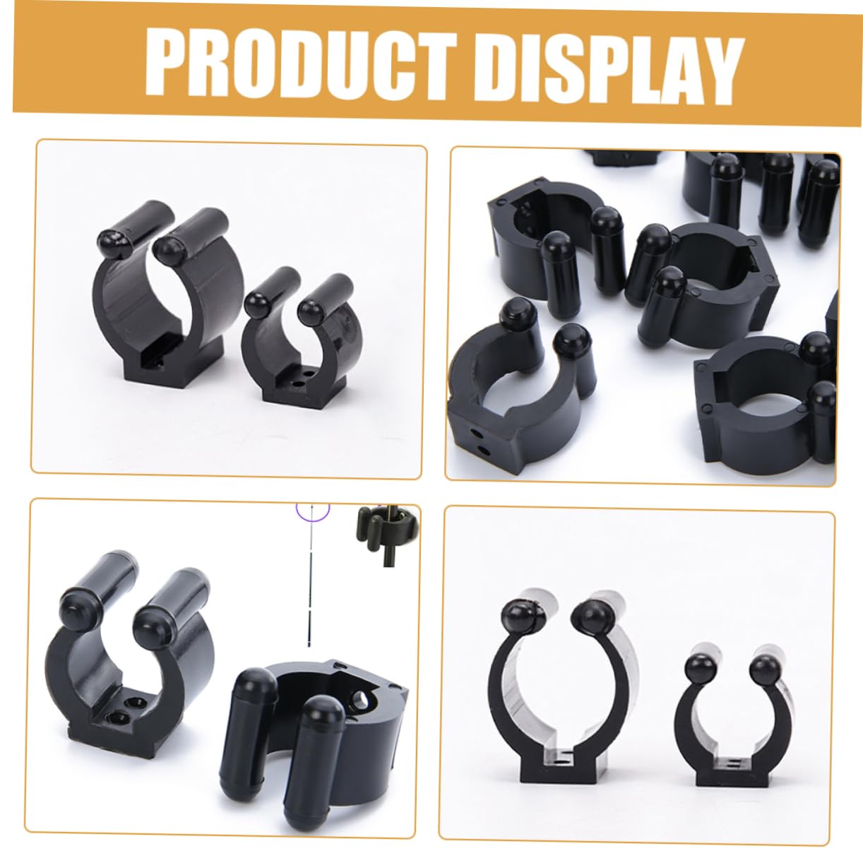 Parliky 10pcs Wall Mount Fishing Rod Clamp Wall Pole Holder for Club and Stick and Easy to Install