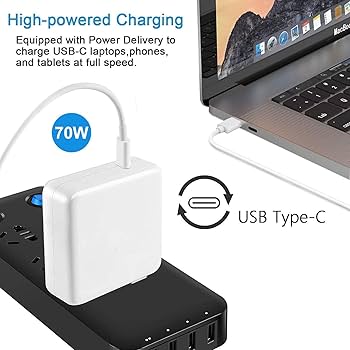 Amazon.com: 70W GaN USB C Charger Compatible with Mac Book