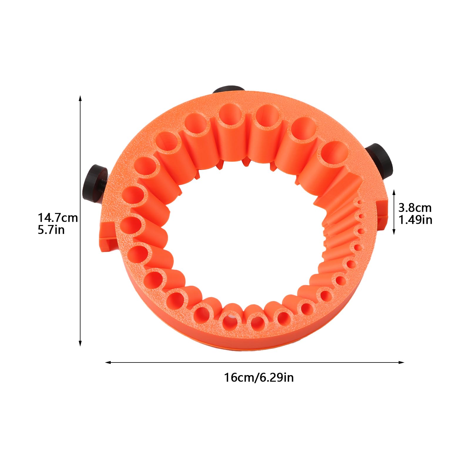 Herramienta afiladora de brocas para amoladoras angulares, compatible con 125 mm, afilador de brocas de mano para todas las brocas, brocas de 2 a 13 mm, color naranja