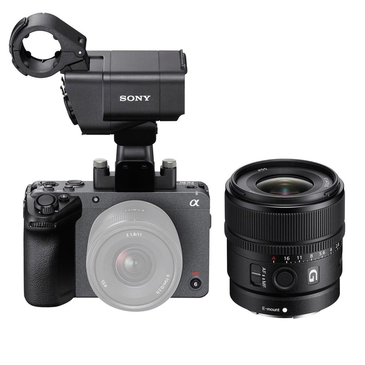 sony FX30 cinema Line SEL14F18GM XLRハンドル sony FX30 cinema Line SEL14F18GM XLRハンドル