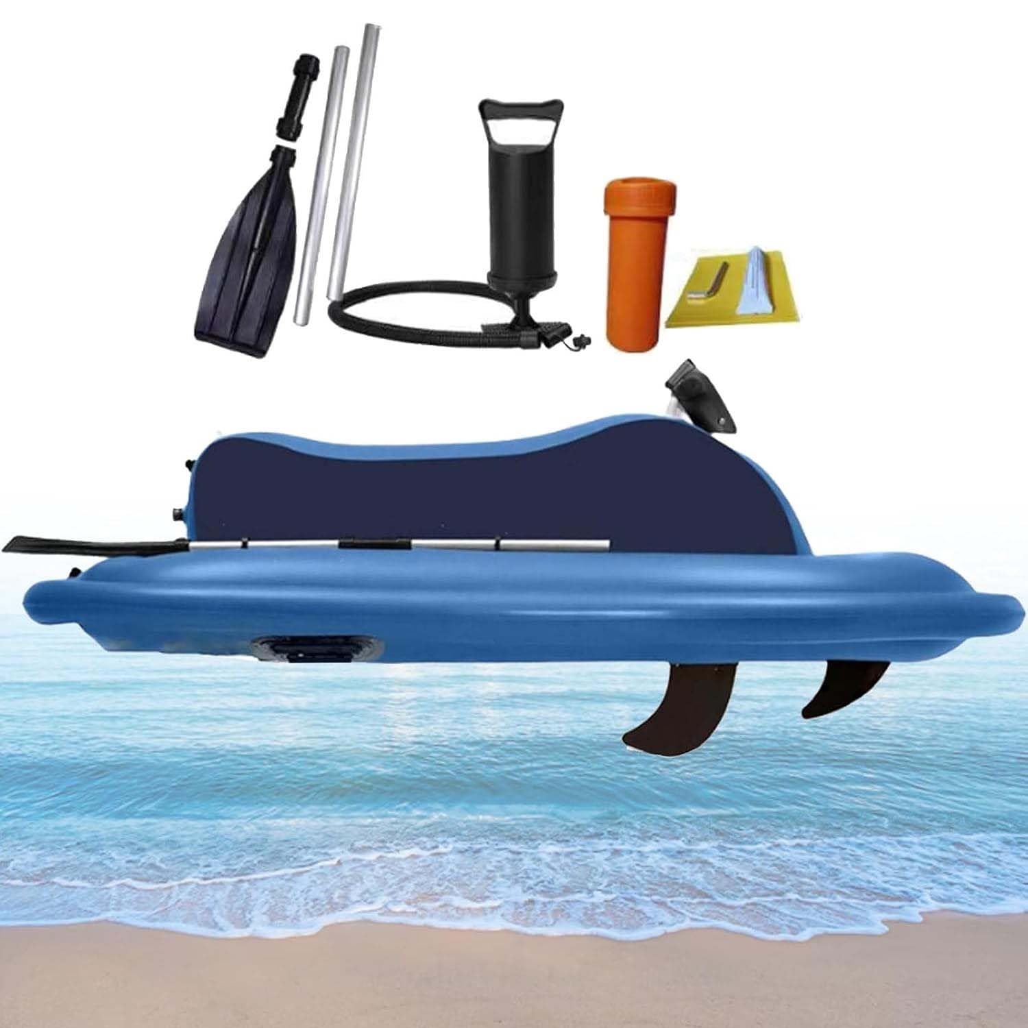 Jet Boat Gonflable, Bateau De Surf, Jet Ski Gonflable avec Scooter De 500 W Et Pagaie, Batterie De 10 000 MAh, Bateau À Moteur Électrique, pour Les Sports Nautiques.