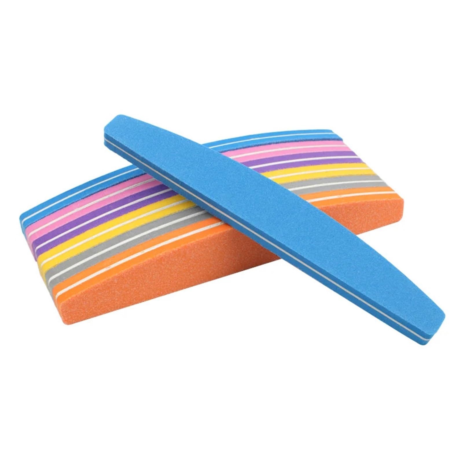 5 pezzi di spugne abrasive for unghie, lime 100/180, carta vetrata colorata a doppia faccia, blocco di spugna for smalto, strumenti for manicure(Mix Color)