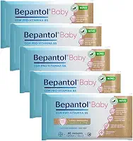Kit com 5 Lenços Umedecidos Biodegradável 48un Cada Bepantol