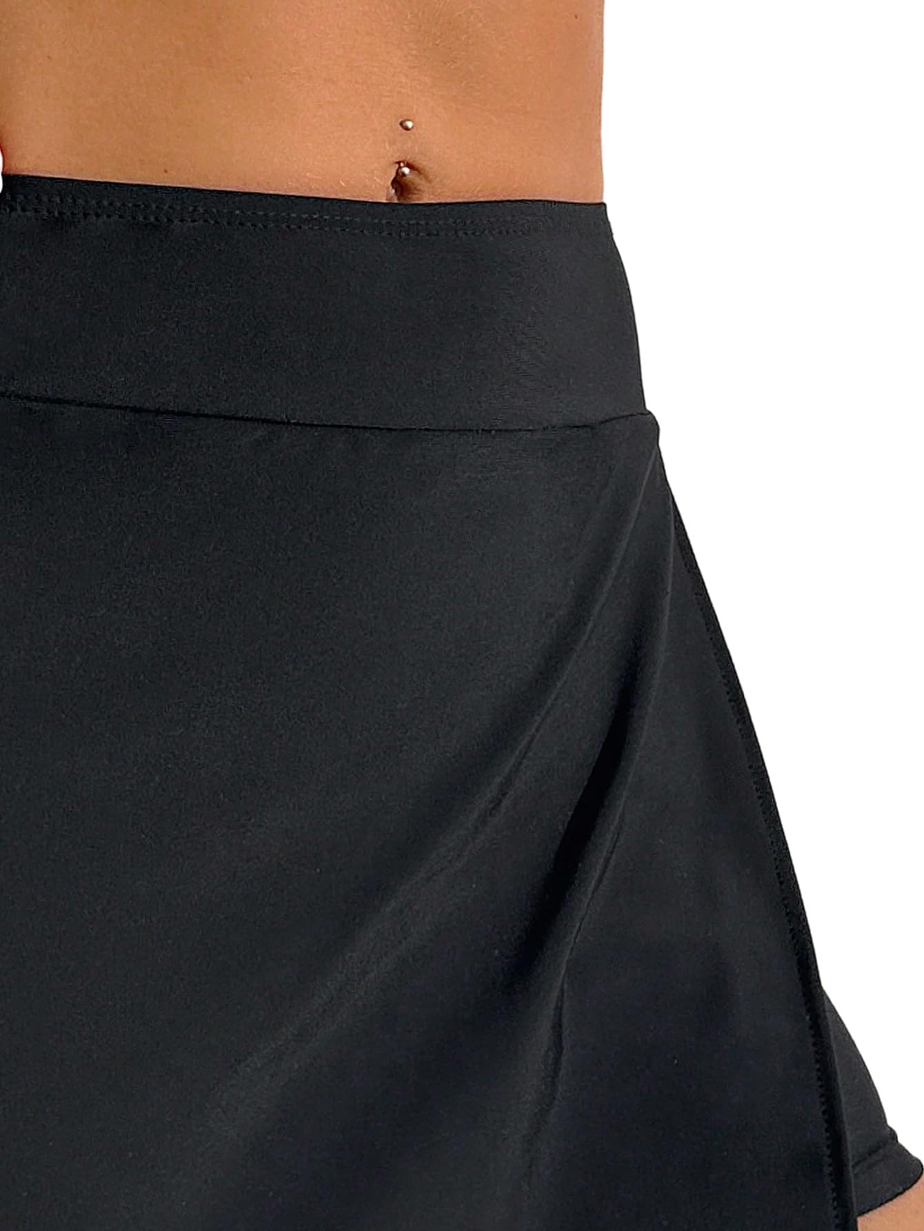 GORGLITTER Damskie szorty bikini, krótkie spodenki bikini z rozcięciem, swobodne szorty plażowe, szorty kąpielowe, mini spódniczka bikini, letnie szorty kąpielowe