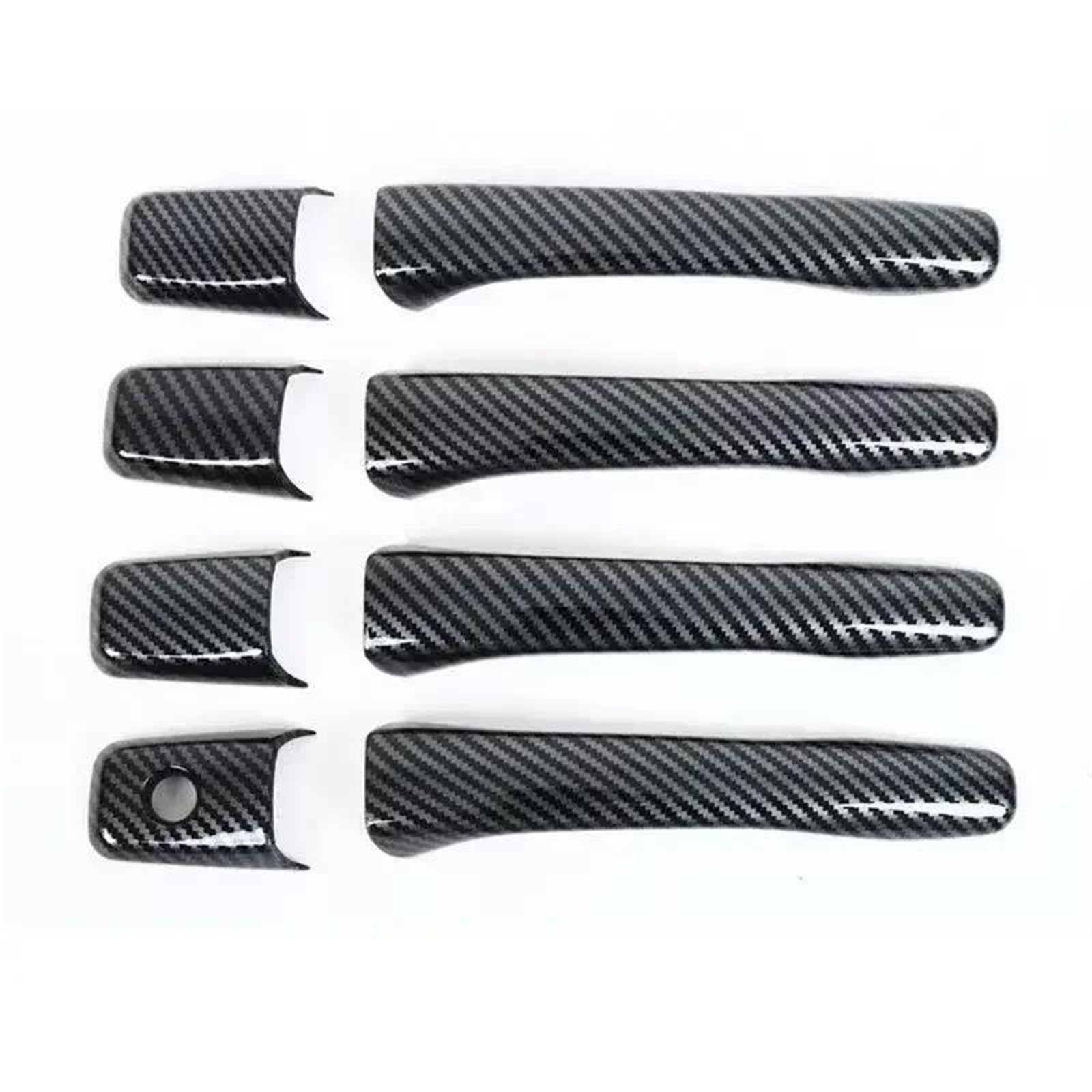 PIWINE Handle Sticker Car Door Handle Cover for Mitsubishi for Outlander for Lancer for Mirage for Evolution 2003-2006 Styling Stickers(Carbon 1 Keyhole)