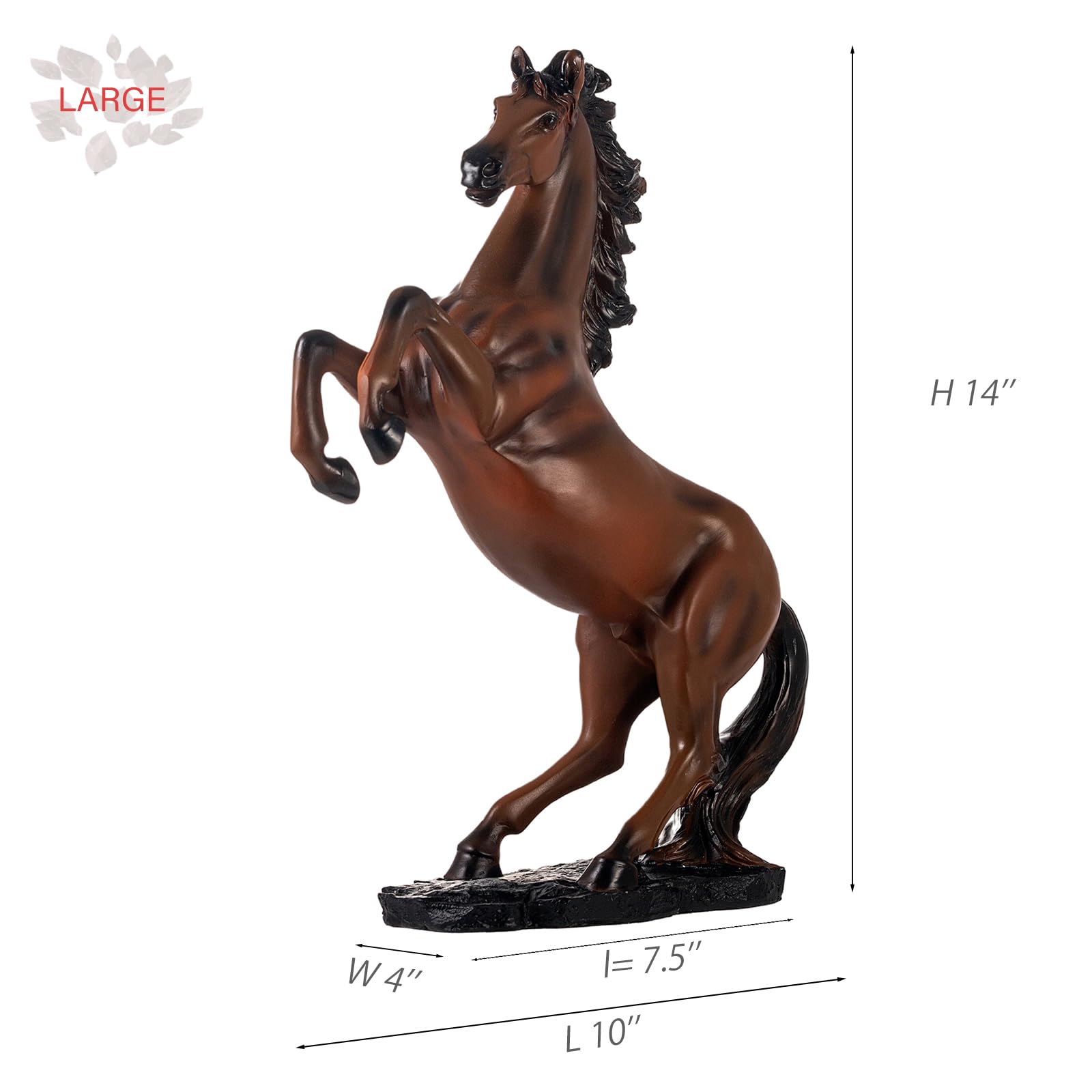 Amazon.co.jp: Lukitas 跳躍する馬の像と彫刻、装飾的な馬の置物
