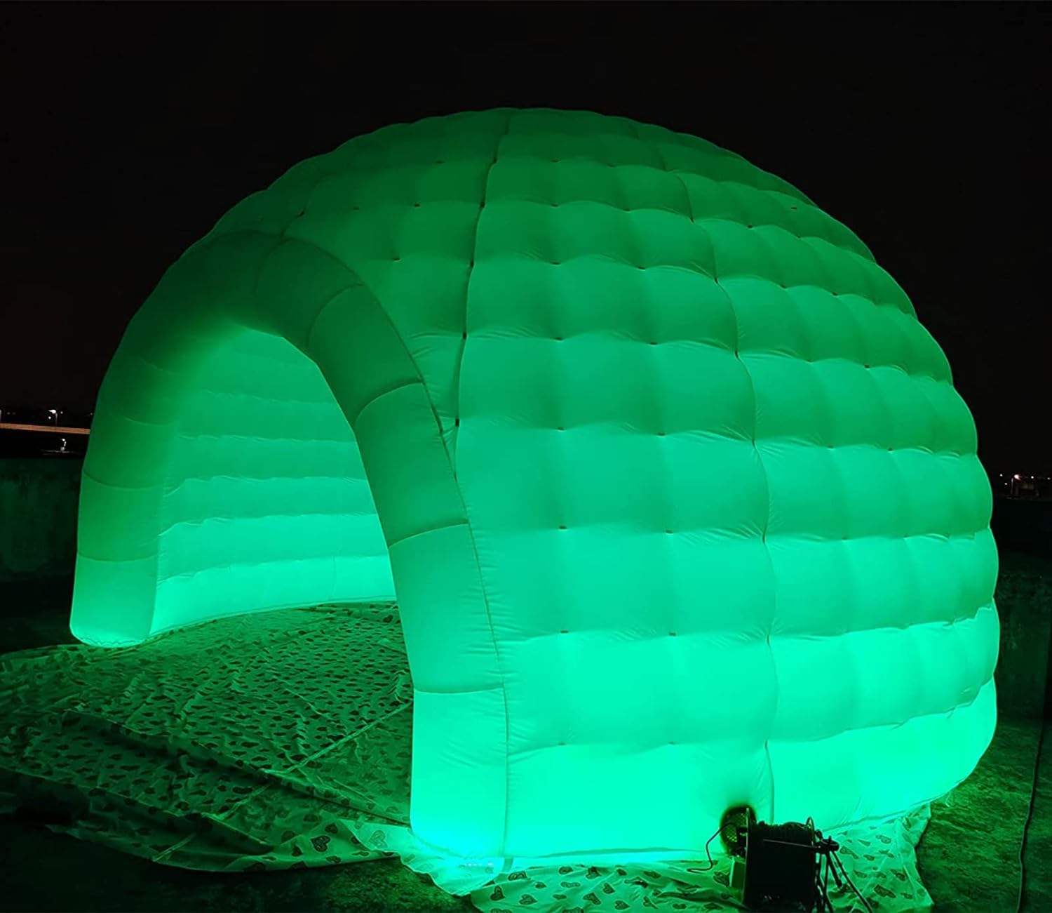 Aufblasbares Kuppelzelt, Geschäft, Hochzeit, Event, Nachtclub, Kuppel, Festzelt, Partyzelt, aufblasbares Iglu-Zelt mit LED-Lichtern, für Party, Hochzeit, Show, Outdoor-Events Sport & Freizeit