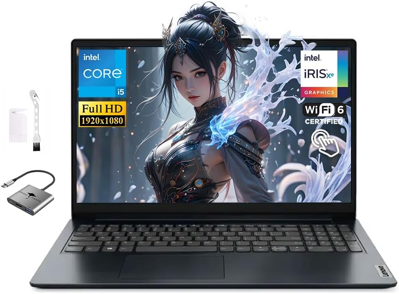 Lenovo IdeaPad 15.6" FHD Touchscreen Laptop, Intel Core i5-1335U(10-Core Up to 4.6 GHz) 16GB RAM 256GB SSD, Intel Iris Xe Graphics, Long Battery Life, WiFi 6 Win11, for Student-Home and Business