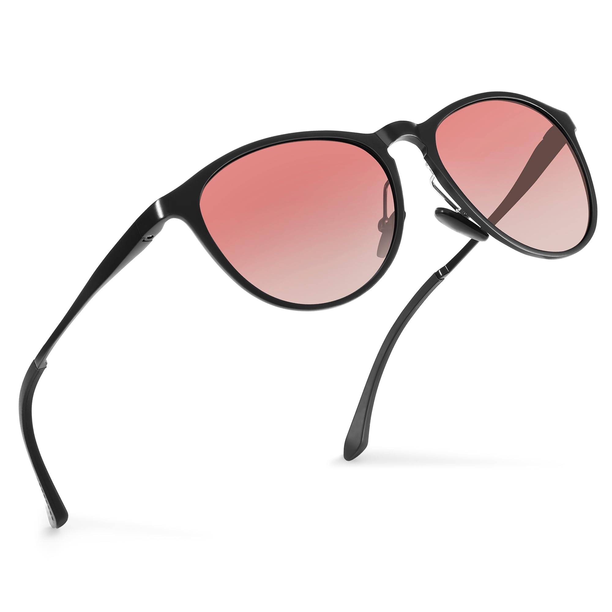 wearPro Sonnenbrille Damen Polarisiert Al-Mg Metall Rahme-Ultraleicht-Rund-Herren-Unisex-UV400-Retro-Vintage -Klassisch-Trendy-SonnenbrillenGeeignet FüR Camping-Outdoor-Geschenke für frauen