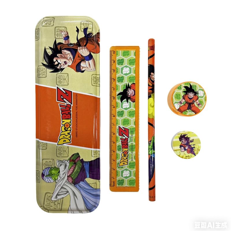 Image of Dragon Ball Z 5 pcs Stationery SetSchool Supplies Kit Multicolor Return Gift for Kids Age 3 Years +