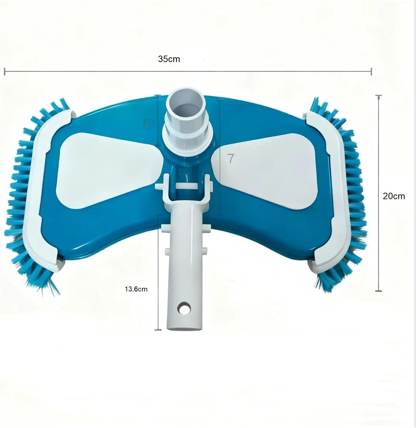 Pool Supply 12" Deluxe Weighted Butterfly Pool Vacuum Head with Side Brushes, Swimming Pool Cleaning Tool
