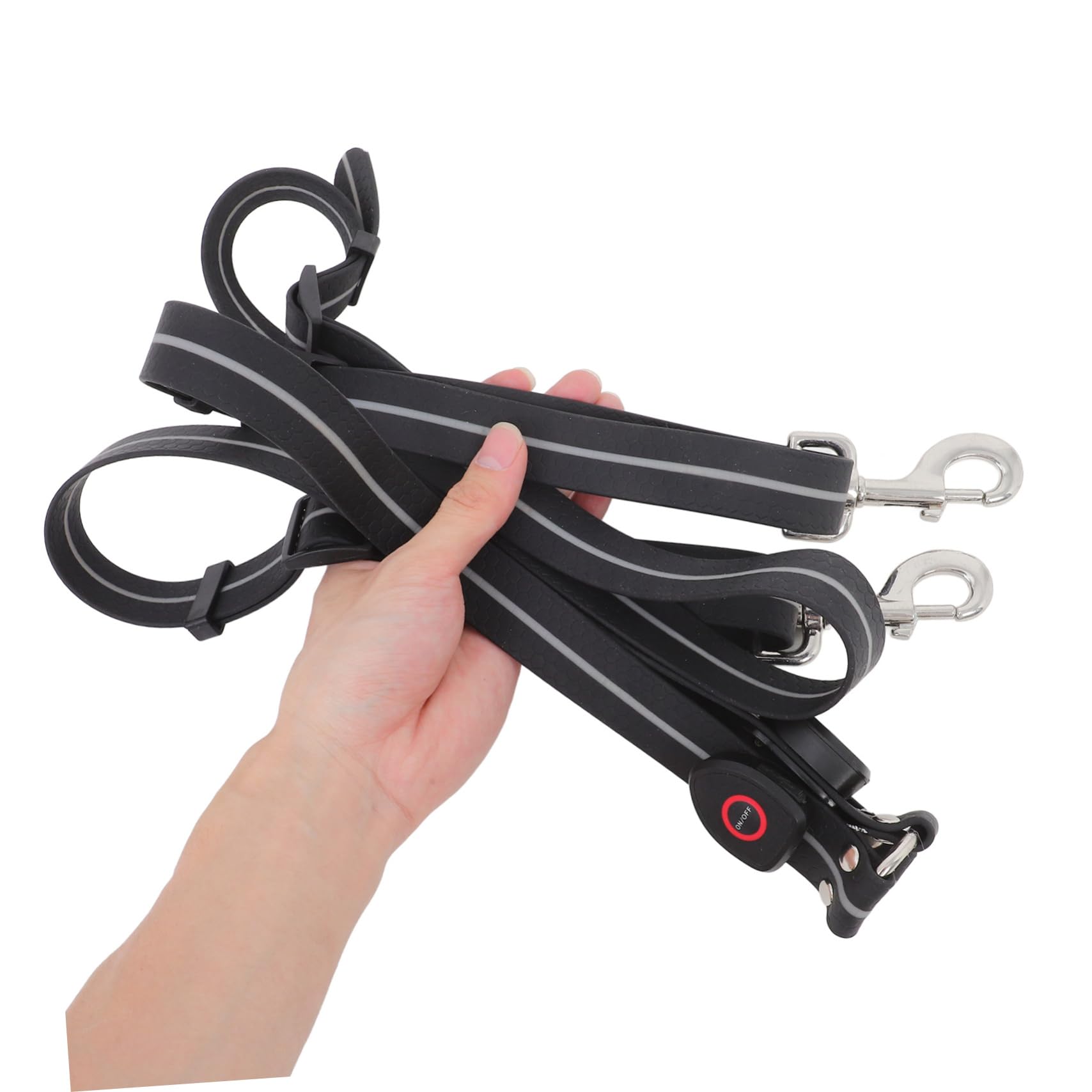 Pechera LED Recargable para Caballo de Alta Visibilidad | Negro, Ajuste Regulable, Carga por Cable Usb, Pu y Nylon Carcasa Abs y Aleación de Aluminio Estilo Aleatorio