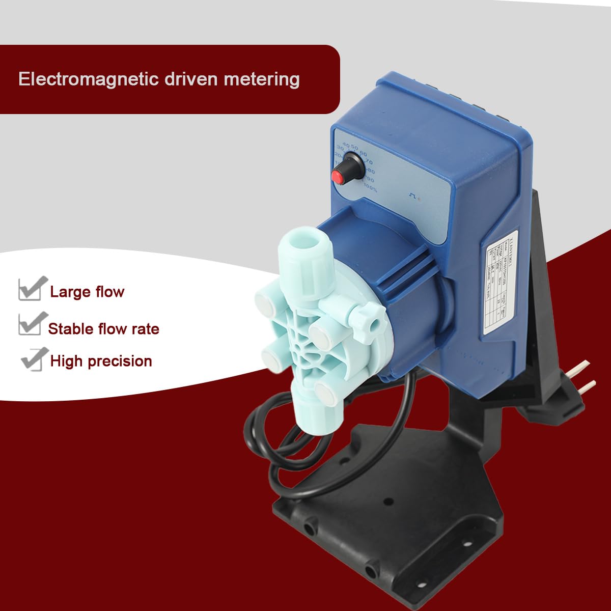 Elektromagnetischer Antrieb Dosierpumpe 40W 20L/h IP65 | Elektromagnetische Pumpe Dosierpumpe, Durchflussmenge für Flüssigkeitsdosierung