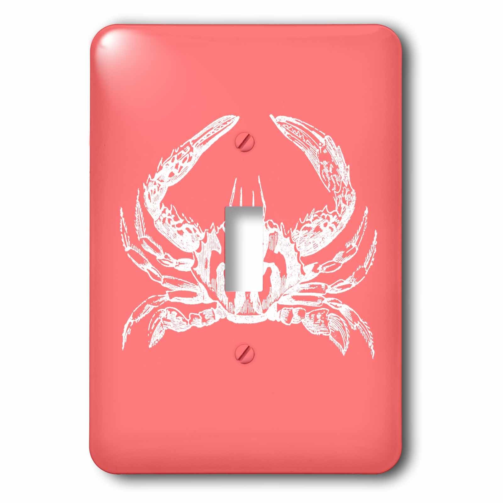 Interrupteur à bascule simple crabe blanc pour une décoration de chambre marine